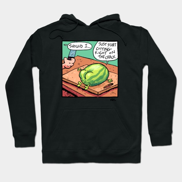 Rude Watermelon Hoodie by neilkohney